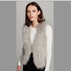 Statement Piece Club Monaco “Violet” Marabou Feather Vest